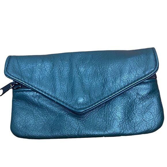 Tromet Dark green leather fold over snap wallet with two zippered compartments - Picture 10 of 13